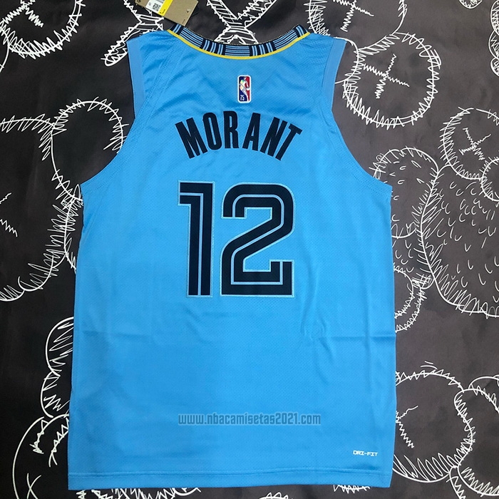Camiseta Memphis Grizzlies Ja Morant #12 Statement Autentico 2021-22 Azul